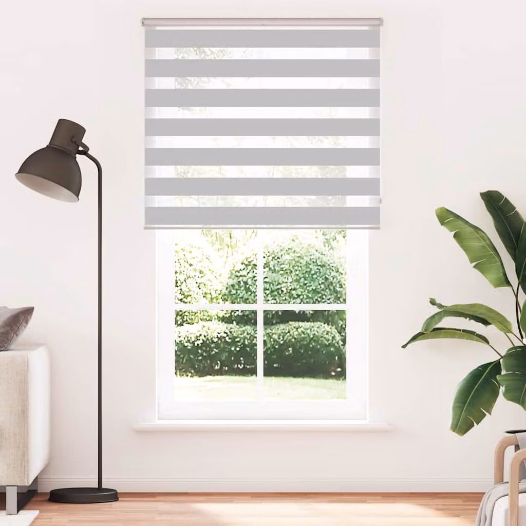 vidaXL Tenda a Rullo Zebra Larghezza Tessuto 115,9 cm Poliestere