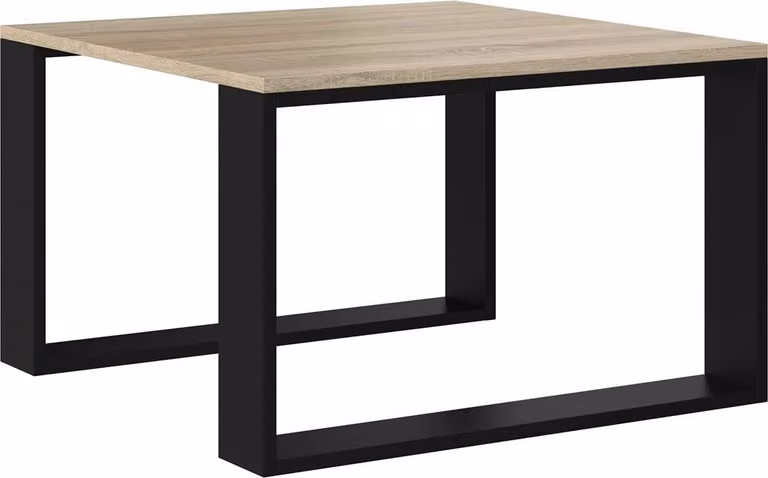 VBChome Tavolino da caffè 67 x 67 x 40 cm Rovere Sonoma - Nero Tavolino da salotto Tavolino da soggiorno Tavolino da tè Tavolino da divano Tavolino da salotto moderno Ufficio Rovere Sonoma - Nero