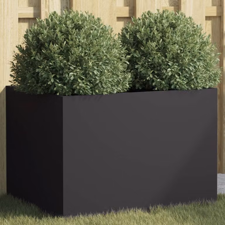 Fioriera vidaXL in acciaio nera L/P/H: 62 x 47 x 46 cm