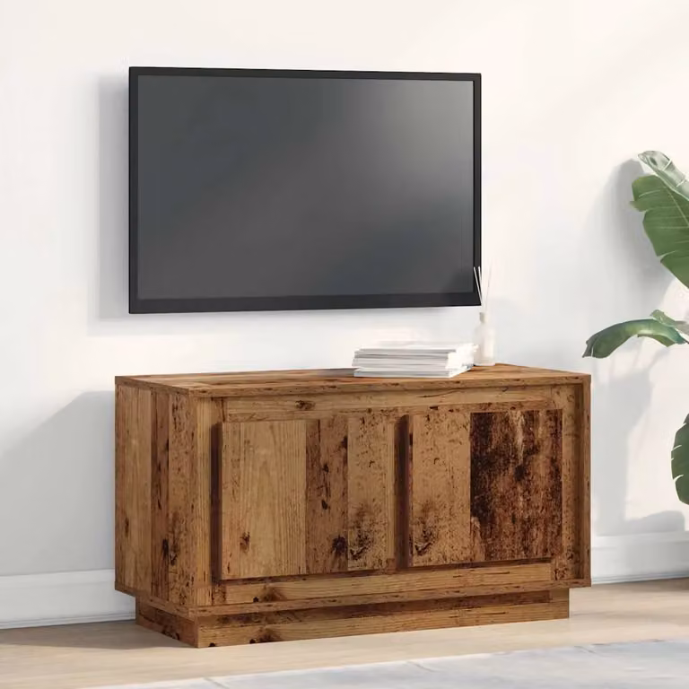 Mobile TV vidaXL in legno marrone con scomparti multimediali L/P/H: 80 x 35 x 45 cm