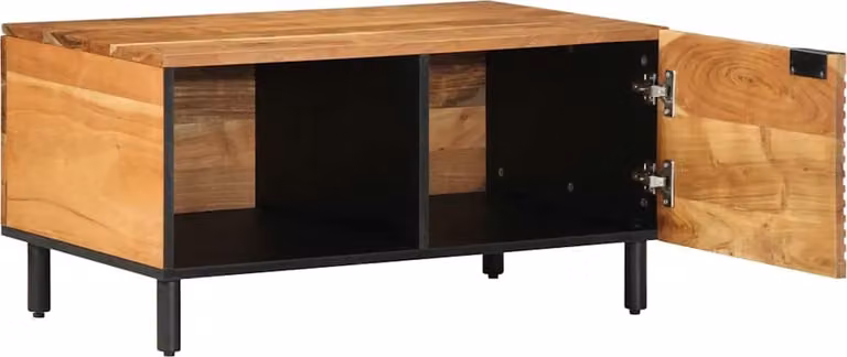 Tavolino da Salotto 80x50x40 cm Legno Massello di Acacia