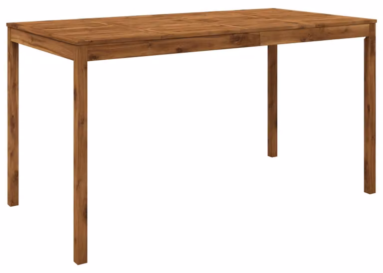 Tavolo da giardino in legno massello di acacia, naturale, dimensioni 196 x 100 x 105 cm