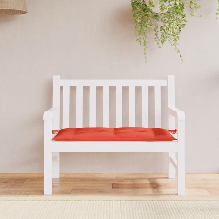 vidaXL Cuscino per Panca Rosso in Tessuto Oxford, L 110 x P 50 x H 7 cm