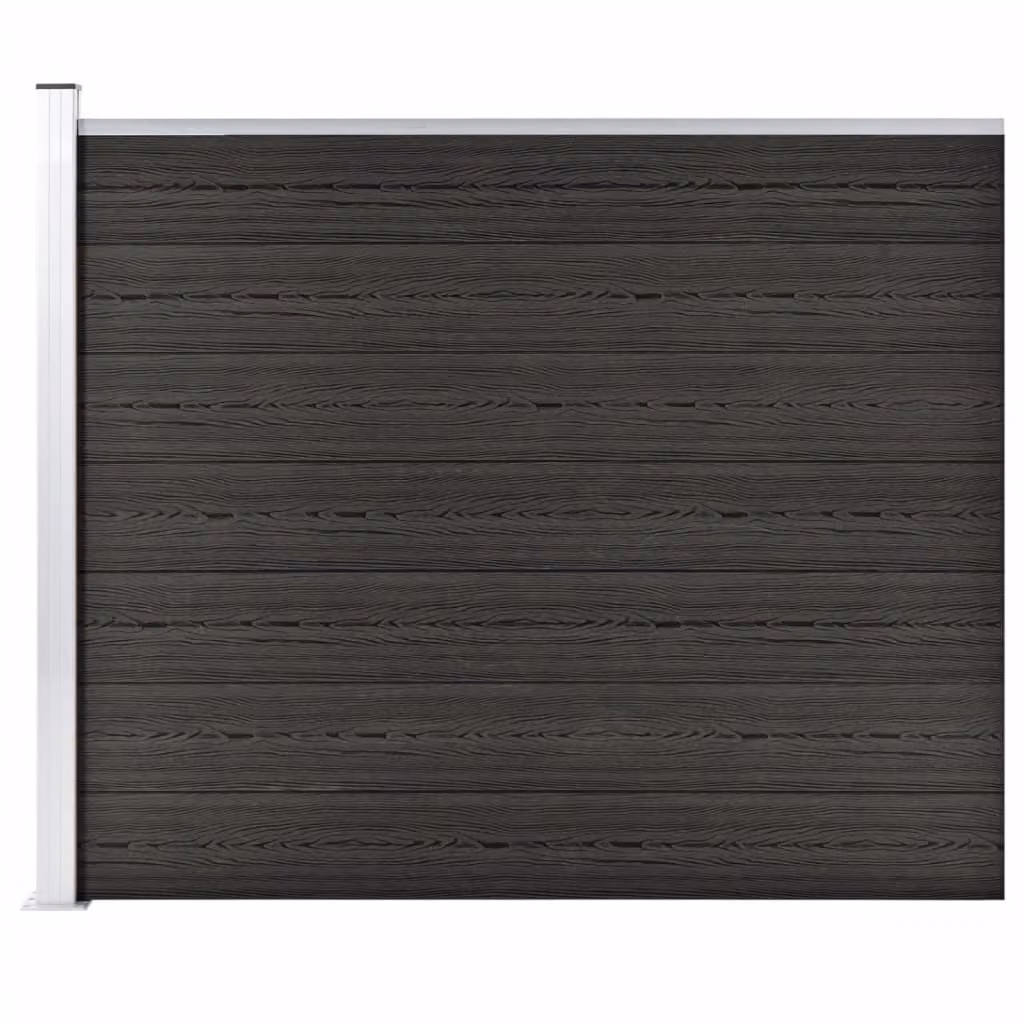 Elemento di recinzione in WPC 175x146 cm grigio