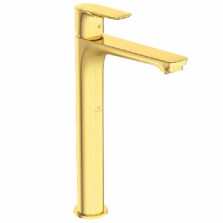 Ideal Standard Connect Air miscelatore per lavabo senza scarico BlueStart base estesa, sporgenza 150 mm A7028A2 Oro spazzolato