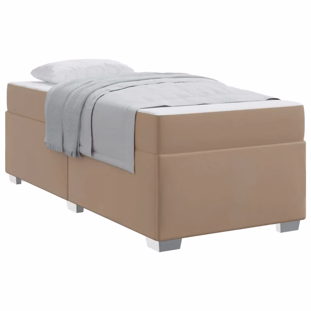 Struttura del letto moderna vidaXL in tessuto beige e marrone con listelli fissi L: 100 cm, P: 200 cm – 2
