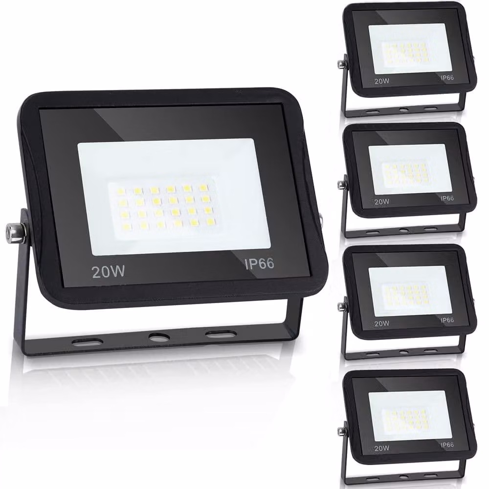 Faretto LED da esterno, 5x20W, 1700 lumen, 6000K, grado di protezione IP66, luce bianca fredda