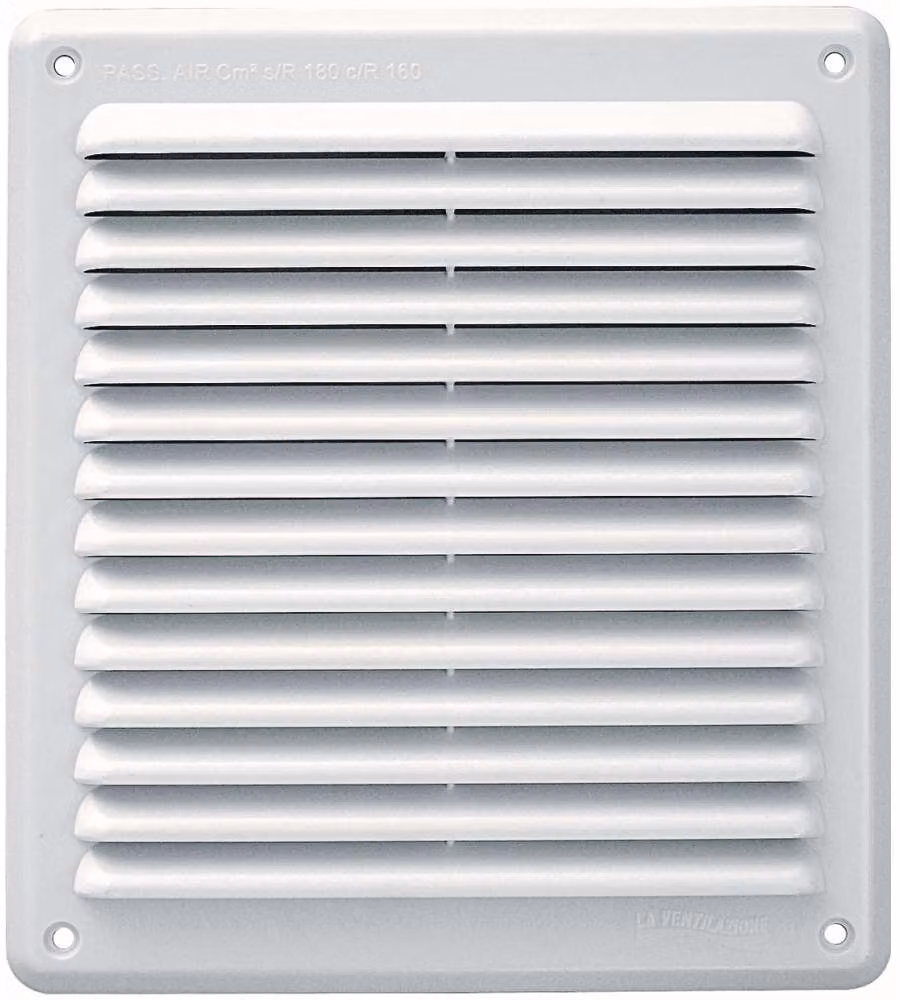 Griglia Ventilazione Plastica Bianco 204x230 mm con Dosatore