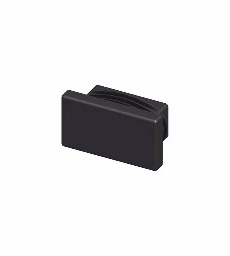 ALFER Tappo a Lamelle Rettangolare 23,5x43,5 mm Nero 2 Pezzi