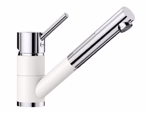 Blanco Antas S - Miscelatore per lavello con bocca estraibile, bianco/cromo 515350