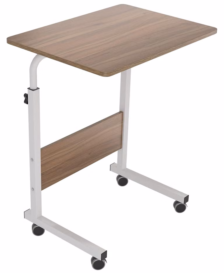 Tavolo regolabile per laptop, ideale per letto e divano, realizzato in legno di quercia