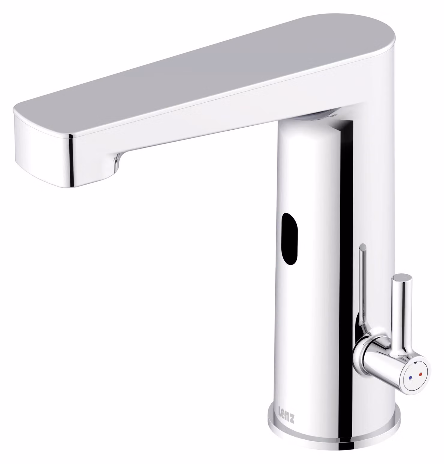 Miscelatore per lavabo con sensore, cromato, girevole, a comando touchless