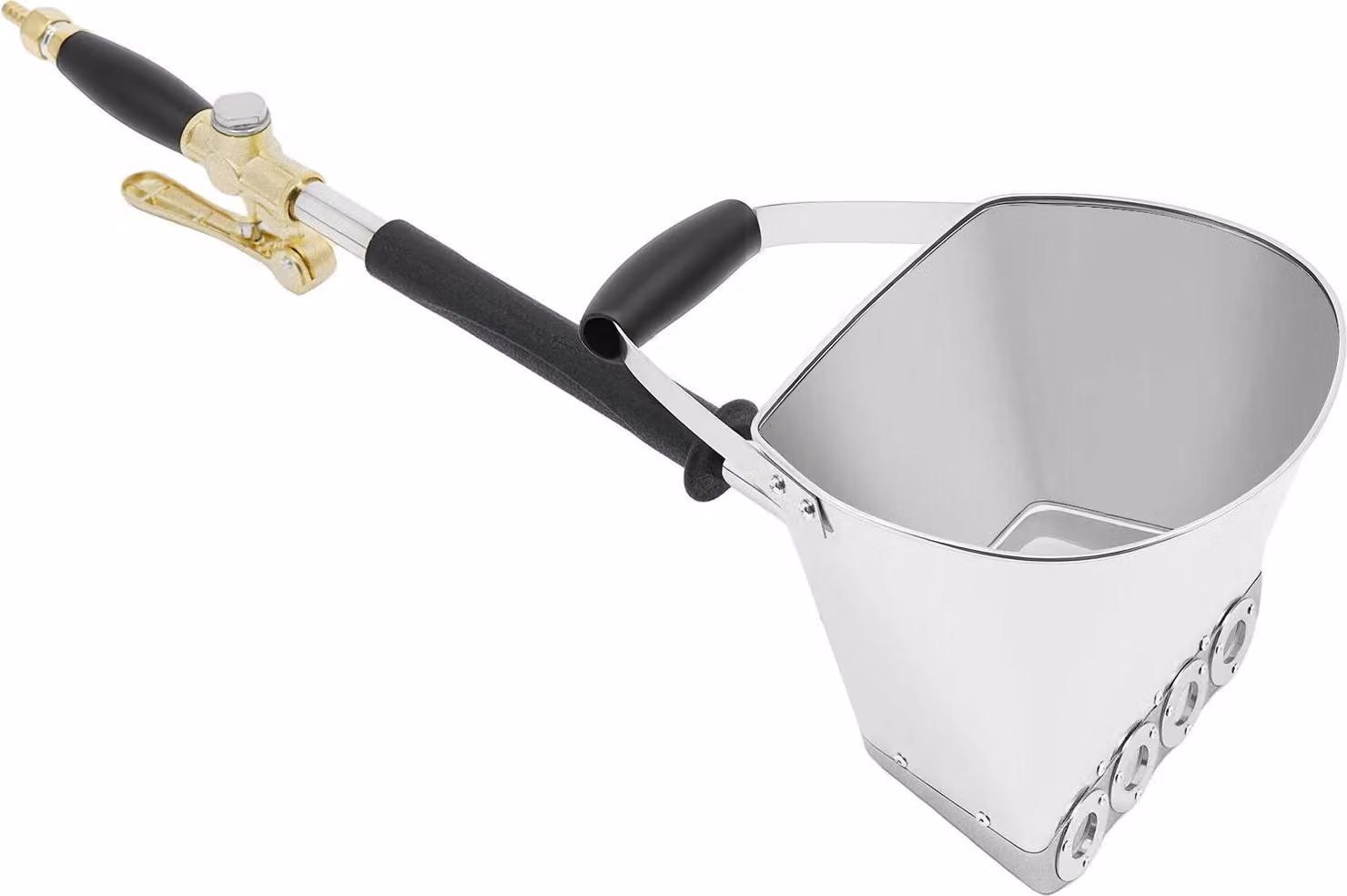 Sputacchiera per cemento e malta - Pistola a spruzzo ad aria compressa - Serbatoio da 3,5 l - Ugello a 4 fori - Presa d'aria 1,27 cm - Alluminio e ferro - Argento