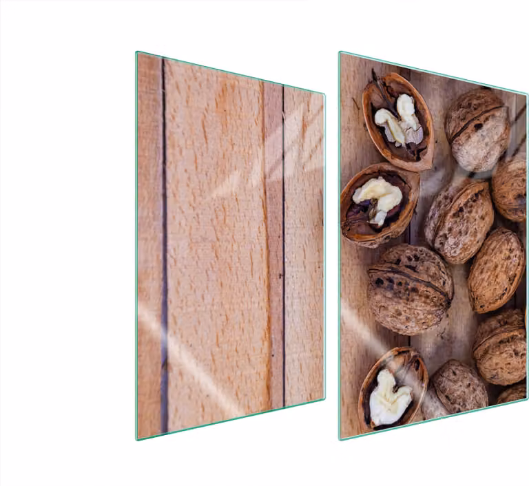 Piastre coprifornelli 2 pezzi 35x52 Vetroceramica coprifornelli vetro tagliere noccioline legno