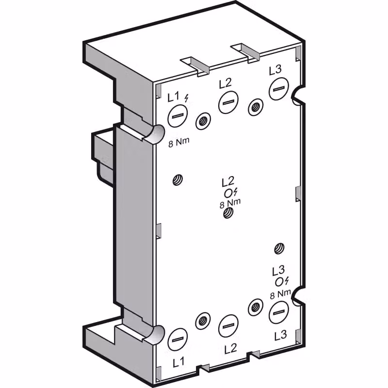 Adattatore Schneider Electric per sistema a sbarre – 3 poli – da 60 a 150 A – 60 mm LA9ZA32600