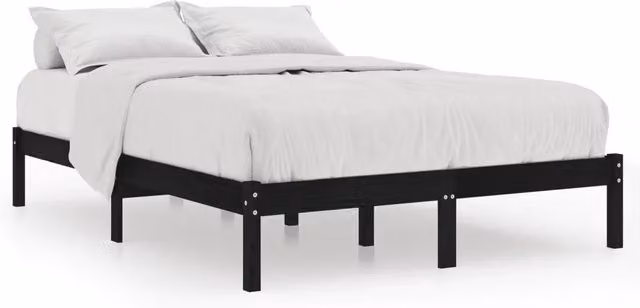 Letto matrimoniale King Size DESIGN IN in legno massello di pino nero con doghe fisse L/P/H: 150 x 200 x 155,5 cm – 1