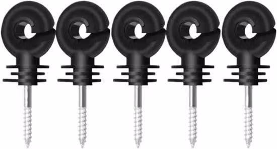 Isolatore per recinzioni elettriche, 50 pezzi, anello da avvitare al palo, sicurezza agricola garantita, accessori resistenti per recinzioni in filo metallico