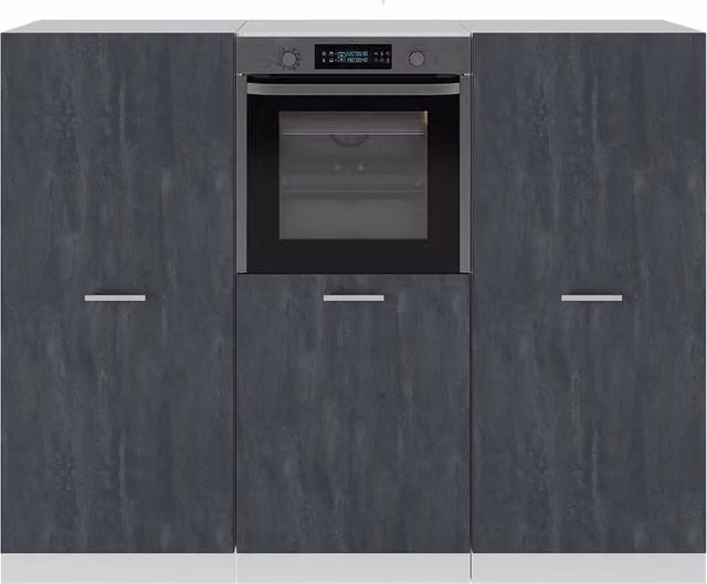 Cucina componibile moderna Vicco R-Line Calce nera e Bianco L: 180 cm – 1