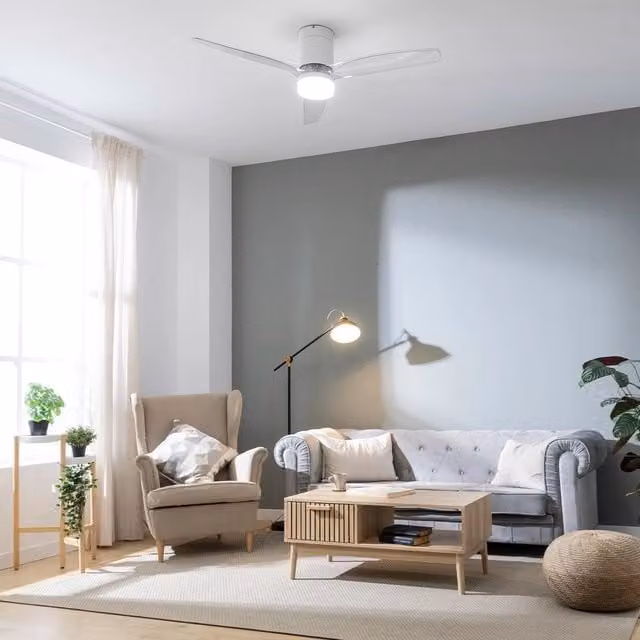 Ventilatore da soffitto Cecotec EnergySilence Aero 5650 Bianco e Trasparente con telecomando e timer