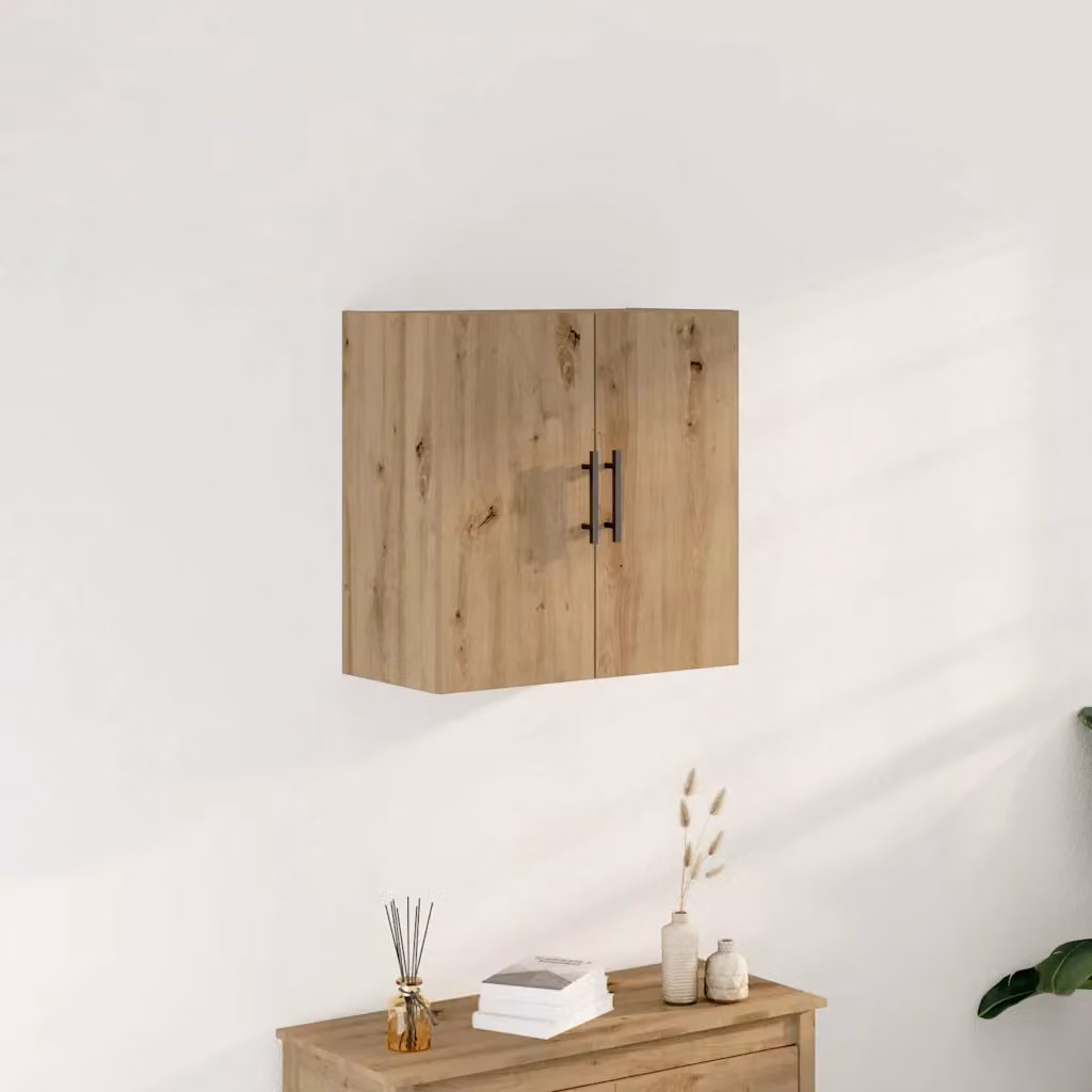 Armadietto a muro moderno vidaXL in legno marrone con ante a battente e ripiani interni L: 60 cm, P: 31,5 cm, H: 60 cm