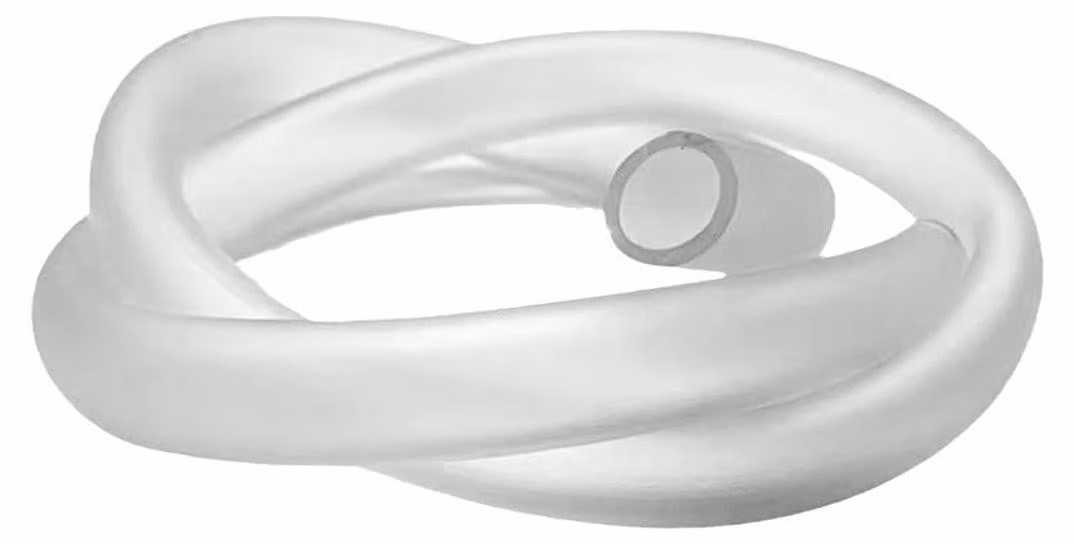 Tubo in plastica, diametro 11,5x14 mm, trasparente, lunghezza 1 metro
