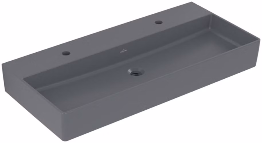 Villeroy & Boch Memento 2.0 lavabo mural, 2 trous pour robinet, sans trop-plein, non rectifié, 1000x470mm, 4A22A1I4, 4A22A1I4