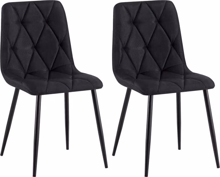 Set di due sedie da pranzo moderne - sedie da cucina - comfort e stile, design imbottito