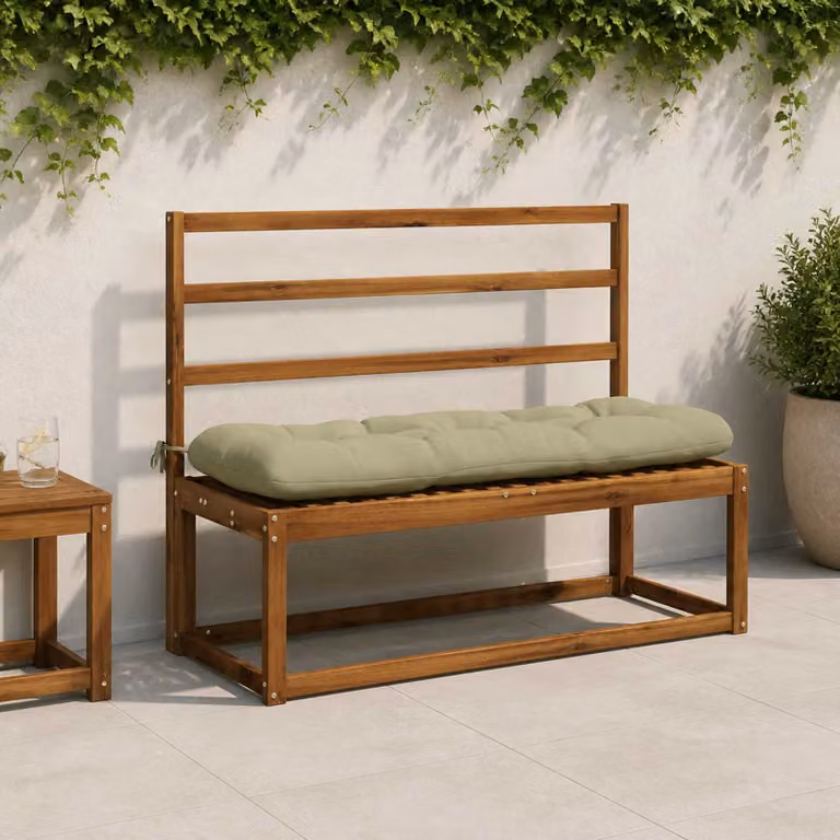 Cuscino per panchina vidaXL VIANEN in poliestere verde con fodera rimovibile e resistente ai raggi UV