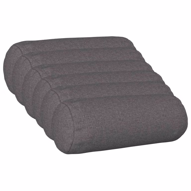 Set di 6 federe vidaXL HEERLEN grigio chiaro in tessuto poliestere, forma ovale, Ø 15 x 40 cm