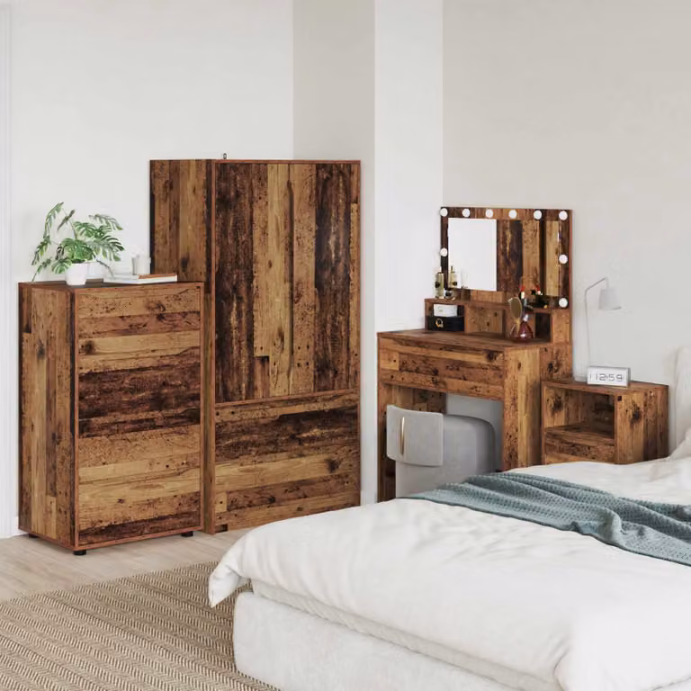 Set di 2 armadi di stoccaggio vidaXL in legno marrone per camera da letto o soggiorno L/P/H: 60 x 48 x 105 cm