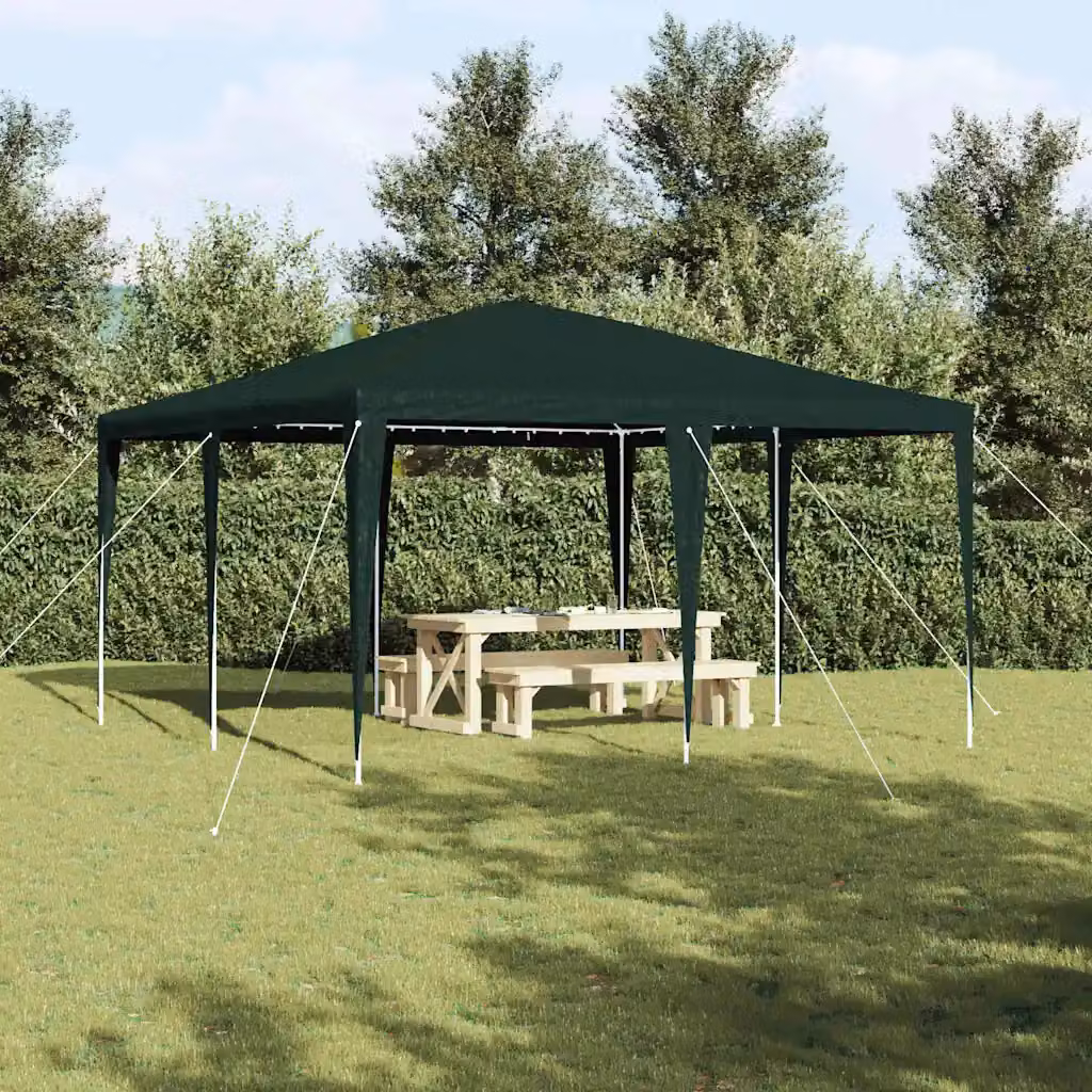 Tenda Party verde vidaXL in polietilene e acciaio L/P/H: 400 x 400 x 266 cm