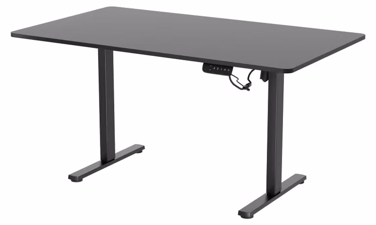 Scrivania Zit-sta Bureau, elettrica, dimensioni 100x60 cm, colore nero, piano in MDF, struttura in metallo