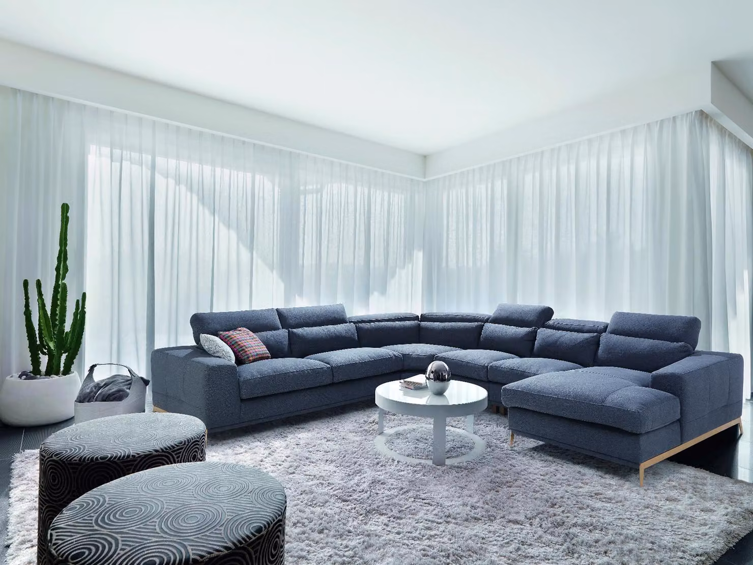 Wohnlandschaft Design Polster Couch U-Form Sofas Couchen Textil Luxus Klasse