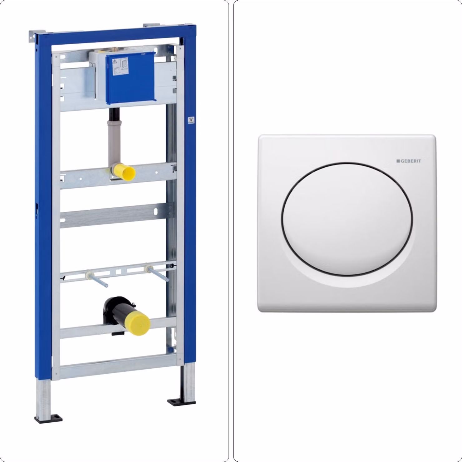 Elemento da incasso per orinatoio GEBERIT DUOFIX BASIC con piastra di risciacquo GEBERIT HyBasic, bianco