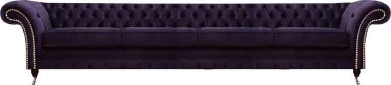 Polster Textil Lila Wohnzimmer Chesterfield Viersitzer Sofa Couch Polstermöbel