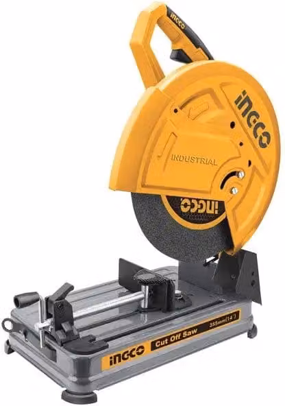 Troncatrice per ferro Ingco da 2400W con disco da 355mm, colore giallo