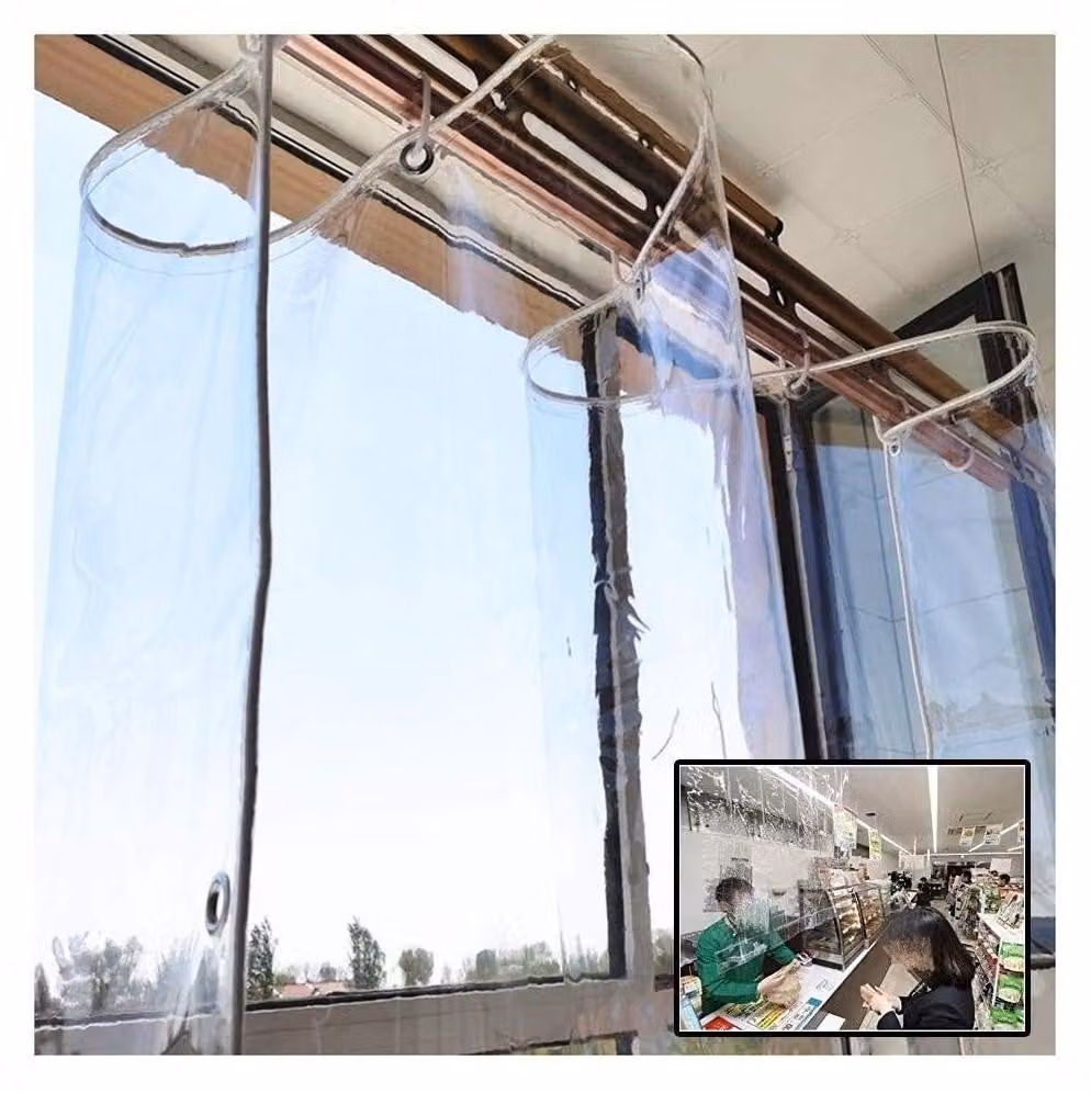 Telo impermeabile - PVC trasparente con anelli