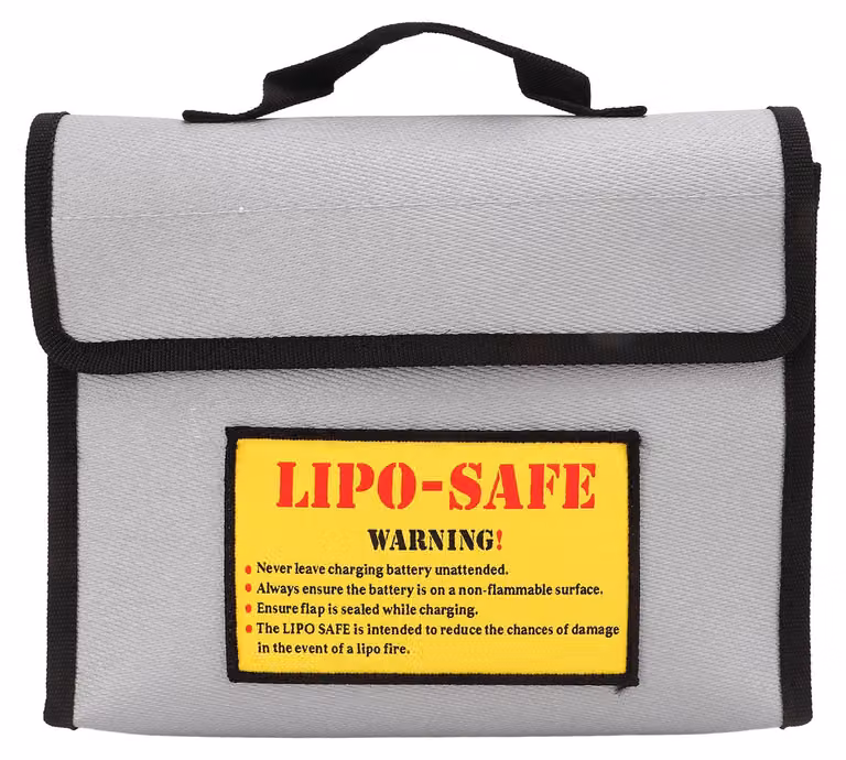 Borsa antideflagrante per batterie, fibra ignifuga, grigia, resistente al fuoco, protezione al litio, sicurezza