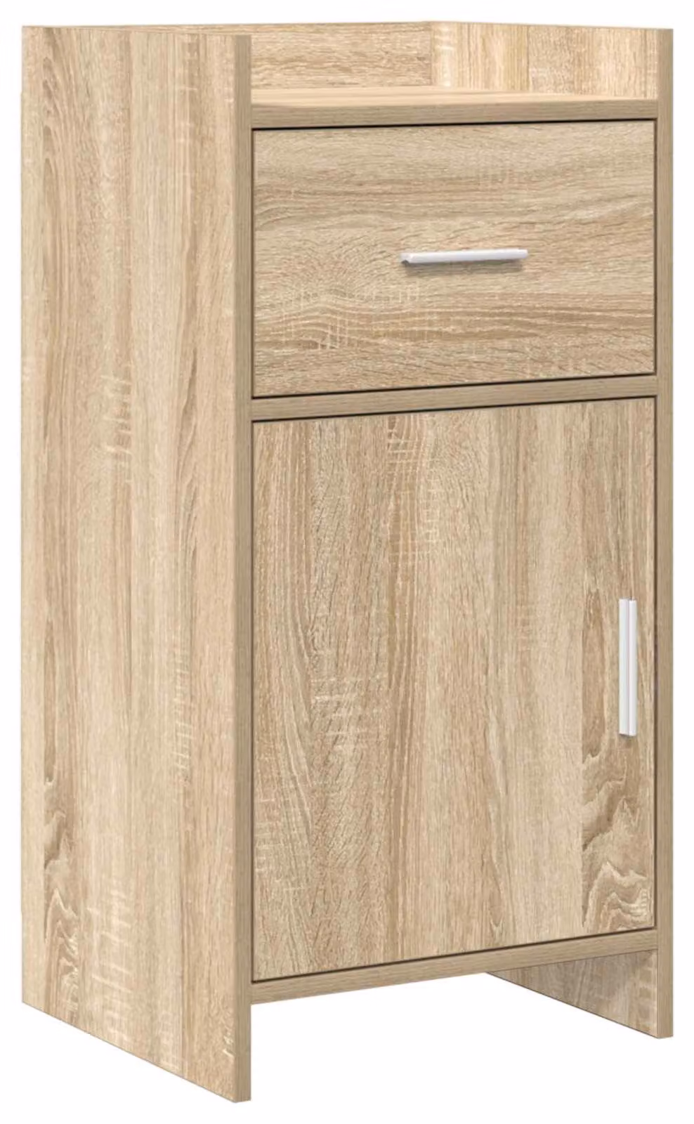 Mobiletto contenitore in legno composito effetto noce Sonoma, dimensioni 40 x 36 x 80 cm