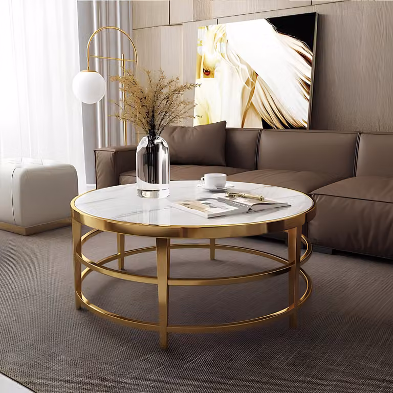 Luxus Wohnzimmer Couchtisch Edelstahl Hochglanz Tische Design Möbel Beistell