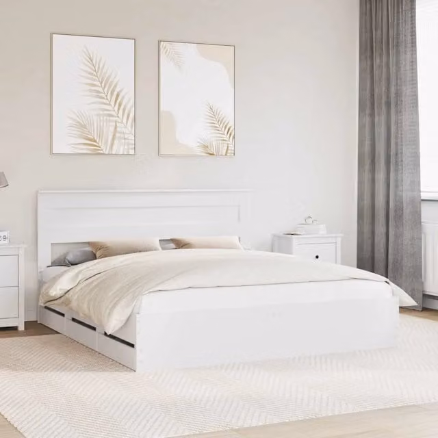 Struttura del letto Bianco 180 x 200 cm Legno Ingegnerizzato 3409828