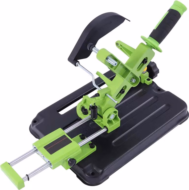 Supporto per smerigliatrice angolare - Supporto di taglio - Per Ø 10-12,5 cm - Montaggio con 2 fori - Verde