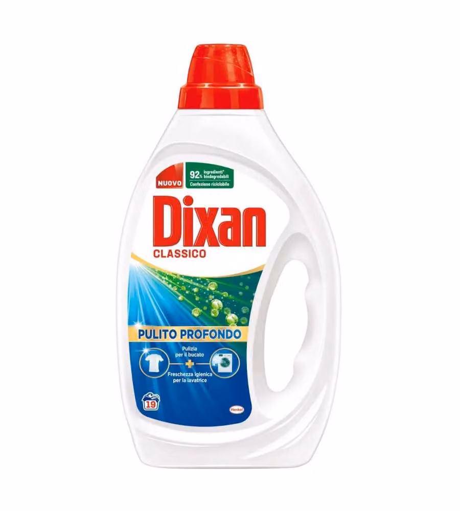 Dixan Detersivo Liquido Classico per Bucato 19 Lavaggi - 855 ml