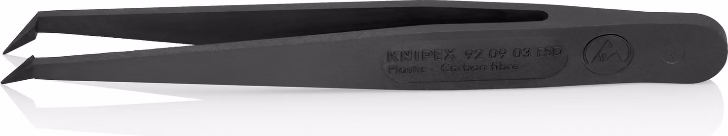 KNIPEX 92 09 03 ESD Pinzetta in plastica ESD liscia 110 mm