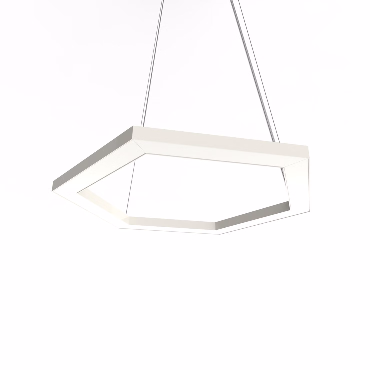 Lampada A Sospensione Esagono D40 Monocolore Lucida