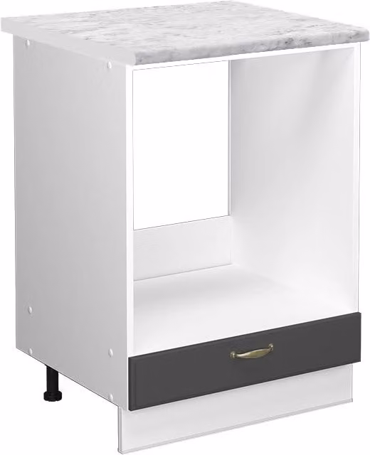 Mobile per forno da incasso Vicco Fame-Line Antracite-oro/Bianco, L: 60 cm