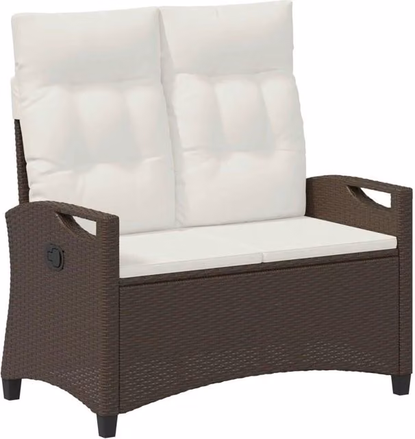 Panchina da Giardino | Panca da Giardino Marrone e Crema 105 x 60 x 112 cm