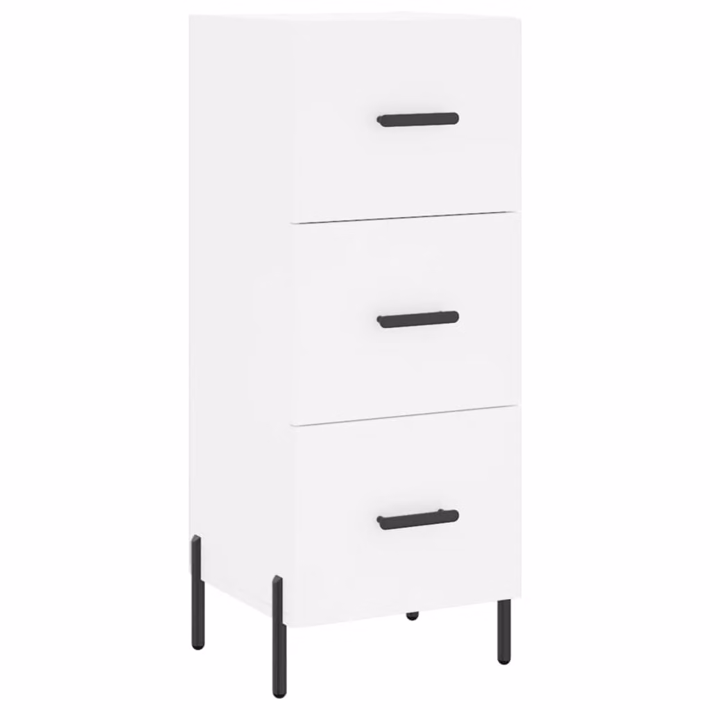 Credenza Bianca 34,5x34x90 cm in Legno Multistrato