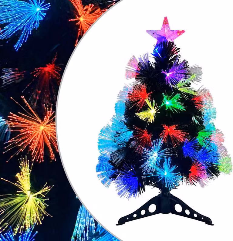 Albero di Natale artificiale con 50 LED Verde 64 cm PVC