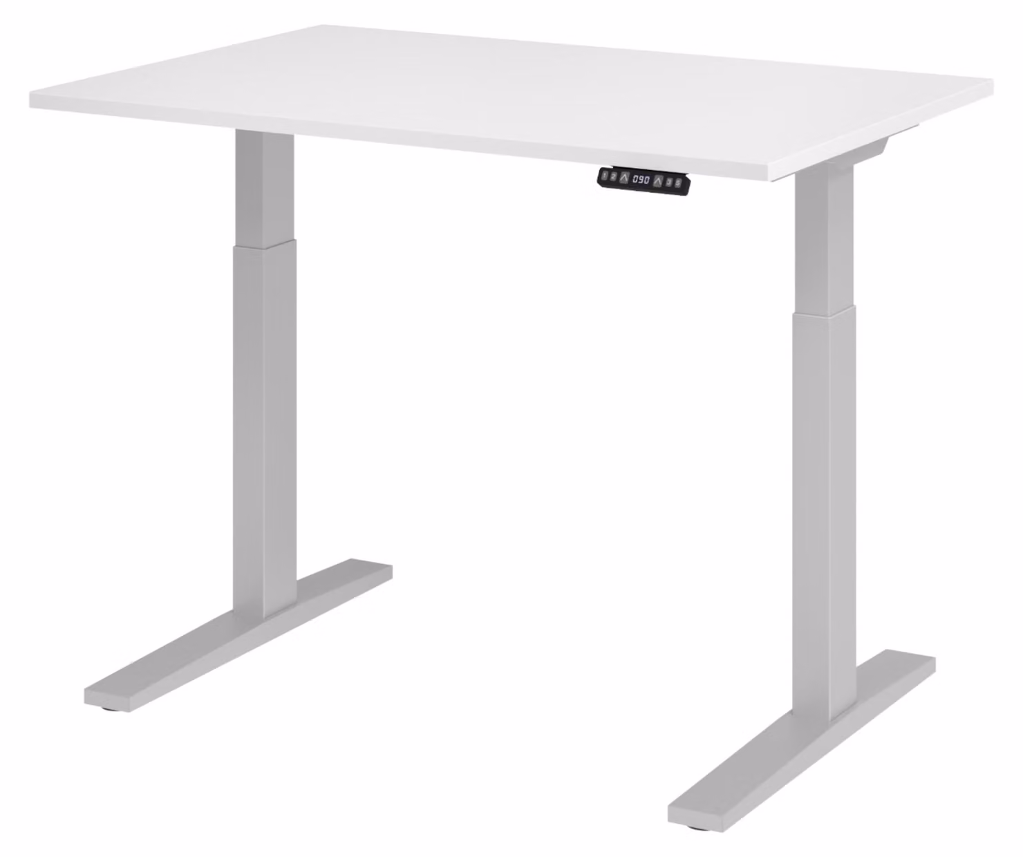 Scrivania elettrica bümö XMKA - Finitura: bianco, struttura: argento, dimensioni: 120 x 80 cm